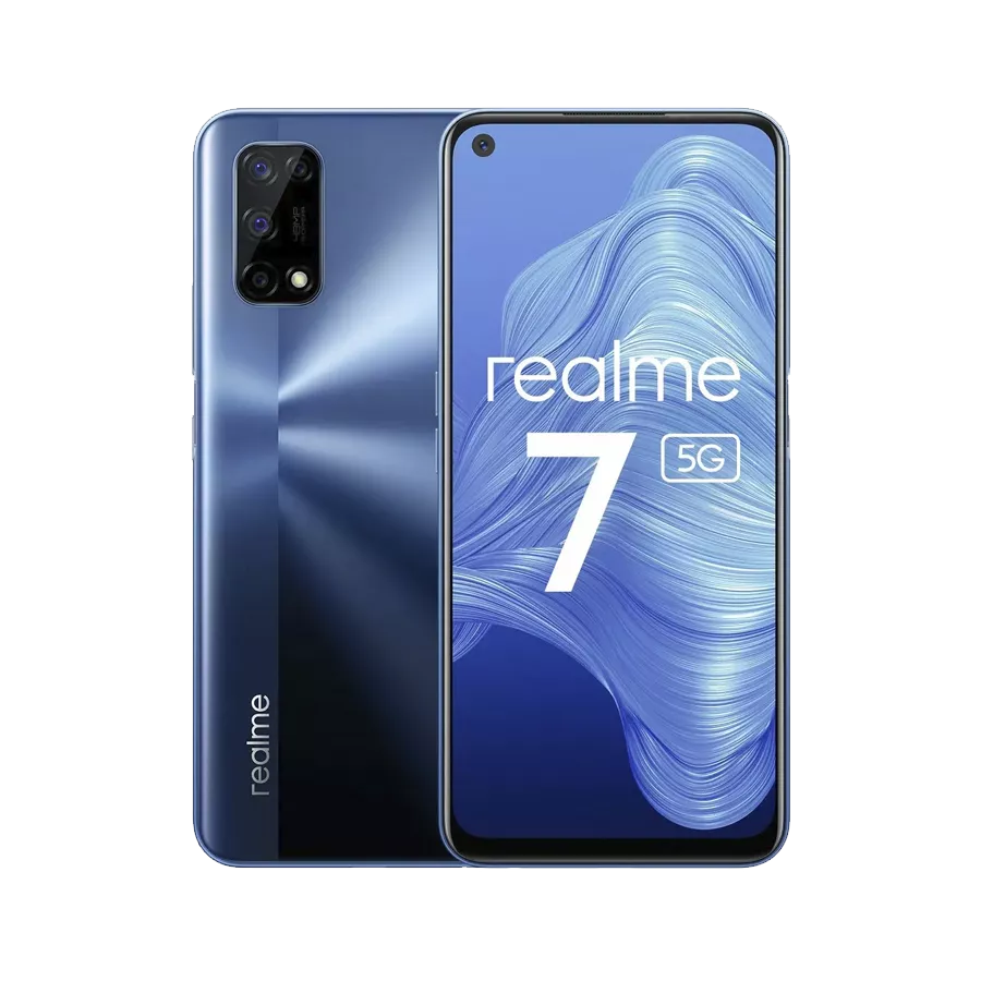Realme mobile phone model Realme 7 5G with 128 GB capacity and 8 GB RAM