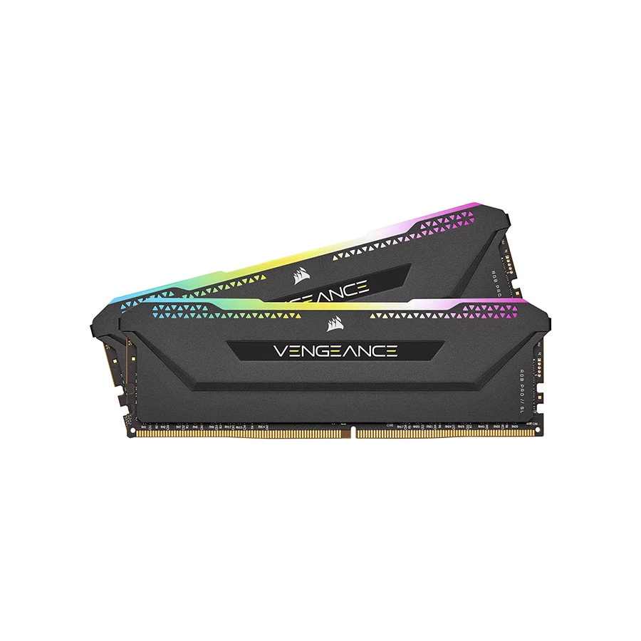 رم کورسیر مدل VENGEANCE RGB PRO SL Black 64GB (32GBx2) 3200MHz CL16