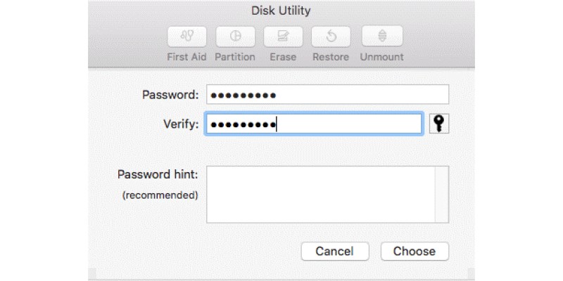 رمزگذاری هارد اکسترنال در macOS