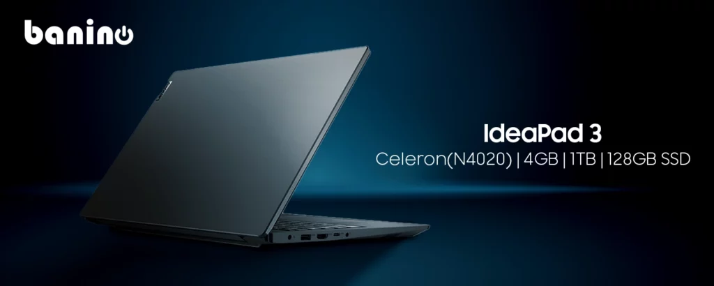 لپ تاپ لنوو مدل Ideapad 3 Celeron(N4020)-4GB-1TB+128GB SSD-INTEL-Full HD