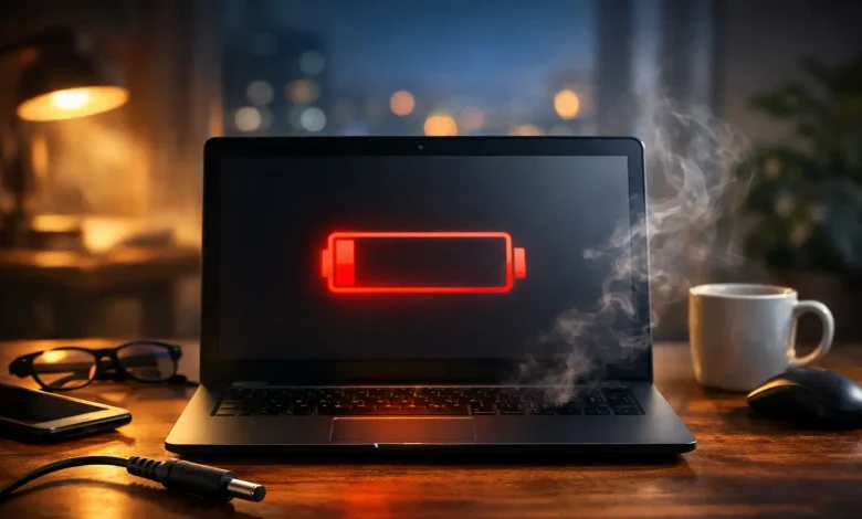 چرا باتری لپ‌تاپ زود خالی می‌شود؟ راهنمای جامع عیب‌یابی و افزایش عمر باتری