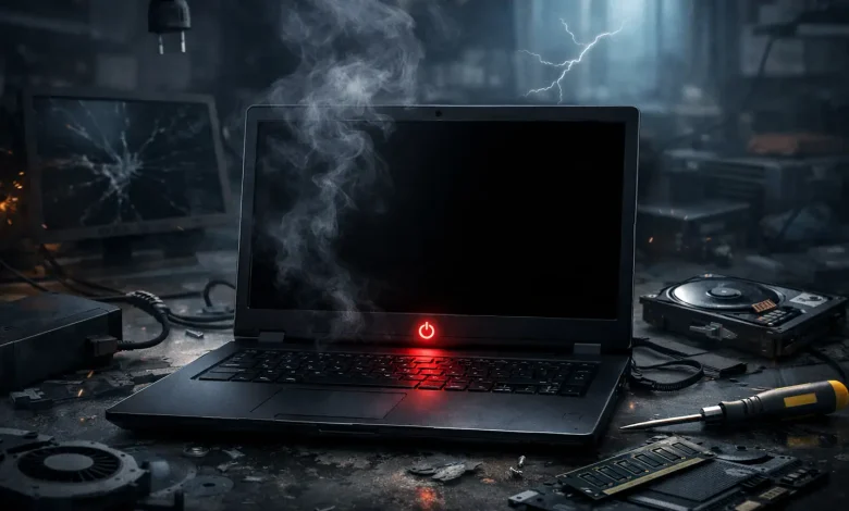 چرا لپ‌تاپ روشن نمی‌شود؟ بررسی دلایل اصلی + راه حل ها